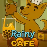 Rainy boba cafe