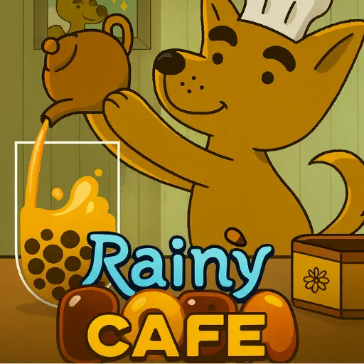 Rainy boba cafe