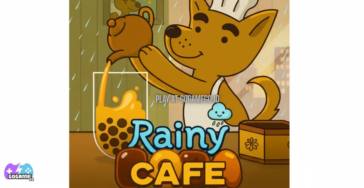 Rainy boba cafe