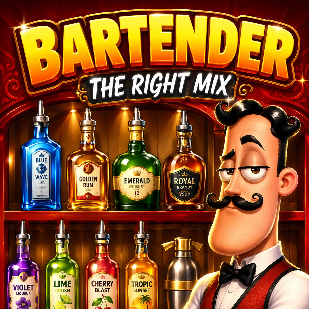 jeu Bartender right mix