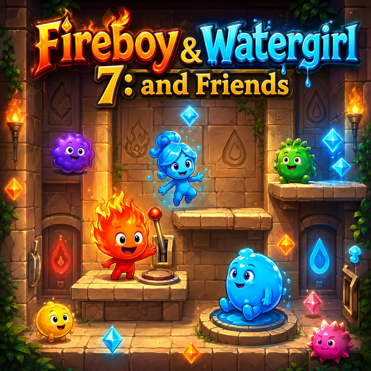 jeu Fireboy & Watergirl 7 and Friends